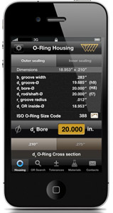 Trelleborg Sealing Solutions  O-ring calculator app for iPhone
