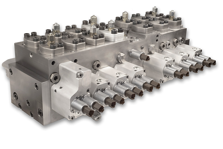 Linde Hydraulics’ new modular VW2218 M5-03 valve with 7 sections