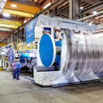 Image shows the high-speed motion of Robbins' tunnel-boring machines